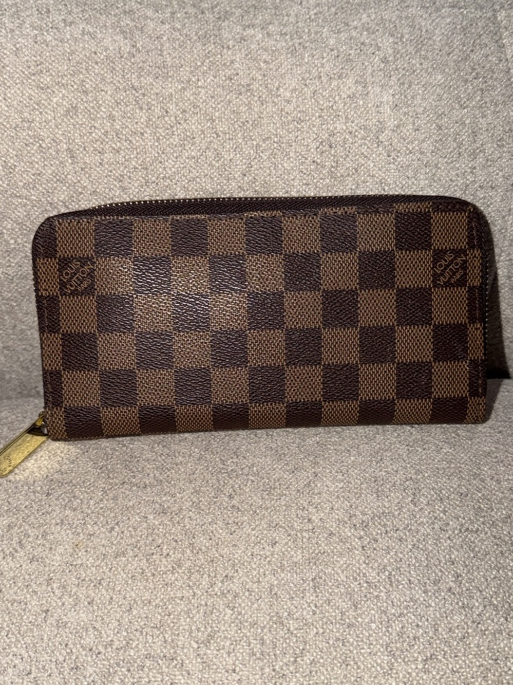 Louis Vuitton Brown Damier Zip-Around Wallet